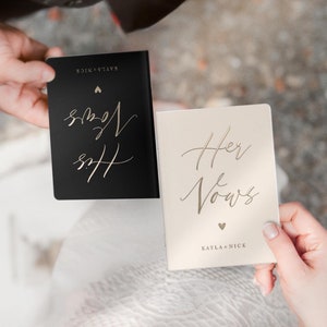 Hochzeitsgelübde • 2er Set Gelübdebücher • Seine und Ihre Gelübde • Hochzeitsgelübde Druck • Unsere Gelübde • Personalisierte Gelübde Bücher Individuelle Hochzeitsgelübde