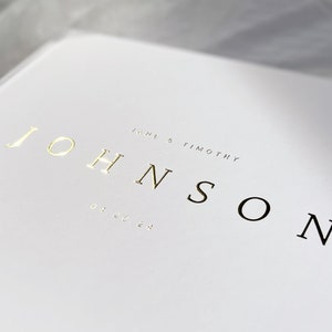 Minimalistisches Hochzeitsgästebuch, Personalisiertes Gästebuch, Hardcover Gästebuch Album, Individuelles Fotobuch