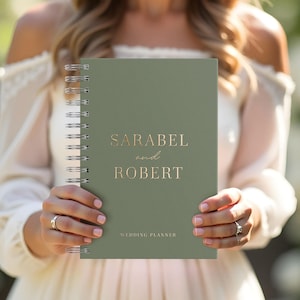 Minimalistischer Hochzeitsplaner, personalisiertes Hochzeitsplanerbuch, Brautparty Geschenk, benutzerdefinierter Hochzeitsplaner, Verlobtes Geschenk