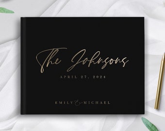 Wedding Guest Book • Personalized Wedding GuestBook •  Photobooth Black Guestbook • Elegant Wedding Guestbook • Custom Wedding Photo Album