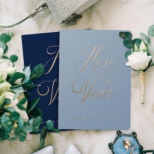 Personalized Wedding Vow Books • Set of 2 Vow Books • His and Hers Vow Books • Custom Vow Books • Our Wedding Vows • Bride and Groom Vows