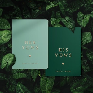Wedding Vow Books, His and Hers Vow Books, Set of 2 Vow Books, Wedding Vow Print, Our Vows, Personalized Vow Books Custom Wedding Vows