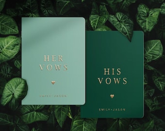 Wedding Vow Books, His and Hers Vow Books, Set of 2 Vow Books, Wedding Vow Print, Our Vows, Personalized Vow Books Custom Wedding Vows
