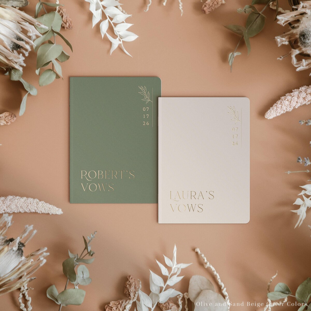 Wedding Vow Books, Personalized Vow Books Set of 2, Custom Vow Book, Minimal Vows Books Gold Foil, His & Her Vow Booklets, Elegant Vow Books - Etsy