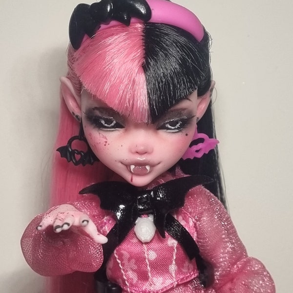 Monster High Draculaura Horror OOAK Doll Repaint