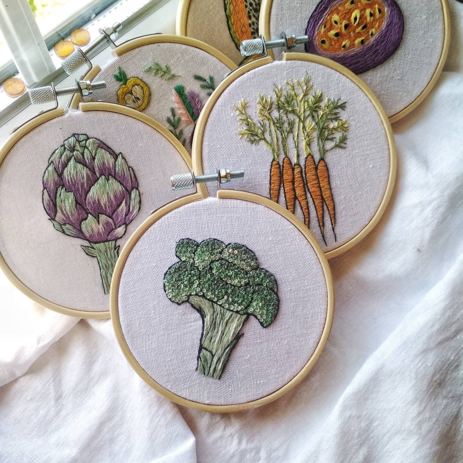 Embroidery hoop art vegan gift vegetables wall art  etsy Embroidery hoop art vegan gift vegetables wall art  etsy