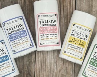 Tallow Based Deodorant x2 - With Magnesium, Bentonite Clay & Shea Butter