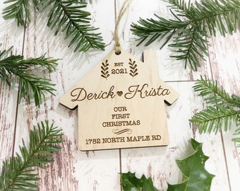 First Christmas Home Ornament /New House Gift / First House Married Ornament / First Home Engaged Gift / Realtor Closing Client Gift