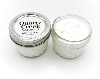 UNSCENTED Whipped Tallow Skin Cream Grass-Fed Tallow Face Moisturizer Fragrance-free All Natural Non-Toxic Butter Lotion 2oz 4oz 9oz 16oz