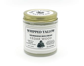Cedarwood Whipped Tallow Skin Cream - Natural Face & Body Butter