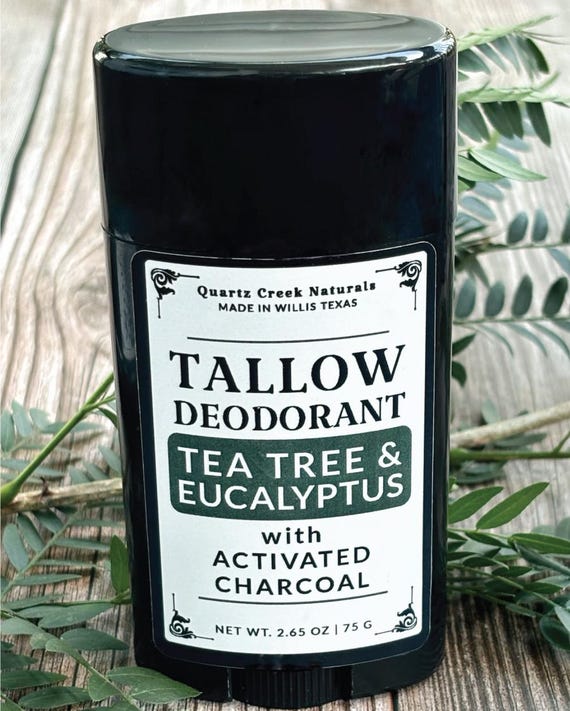Natural Tallow Deodorant  - With Magnesium - For Men or Women -  Aluminum Free