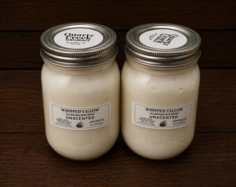 ANY 2 / Whipped Tallow Skin Cream Beef Tallow Face Moisturizer All Natural Non-Toxic Butter Lotion in Reusable Jars
