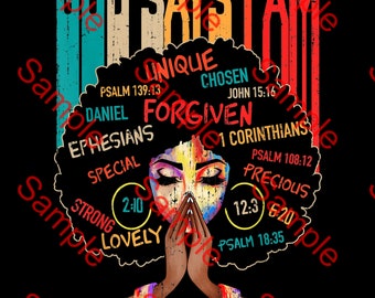 God Says I Am - DTF Transfer (Ready To Press)