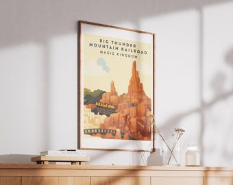 Big Thunder Mountain Railroad, Magic Kingdom, Wall Print, Poster