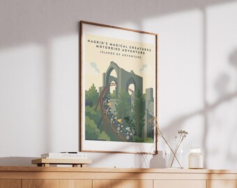 Hagrid's Magical Creatures Motorbike Adventure, Islands of Adventure, Wall Print, Poster