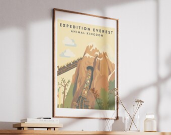 Expedition Everest, Animal Kingdom, Wall Print, Disney Poster, Disney Lover Gift