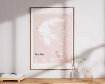 Personalised Travel Memory Map | Custom Couple Map Print | Honeymoon, Wedding, First/ Favourite Holiday, Engagement