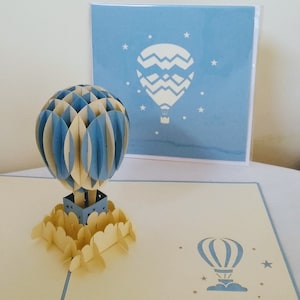 Hot Air Balloon 3D Kirigami Pop-up Carte de voeux