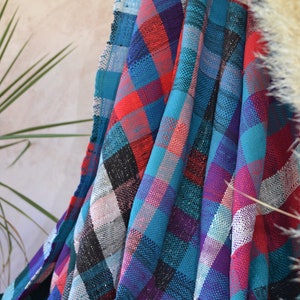 Authentic old Berber blanket XXL 210x400 cm/ HAIK VINTAGE 165/ hand-woven Moroccan blanket/ unique/ boho/ old fabric