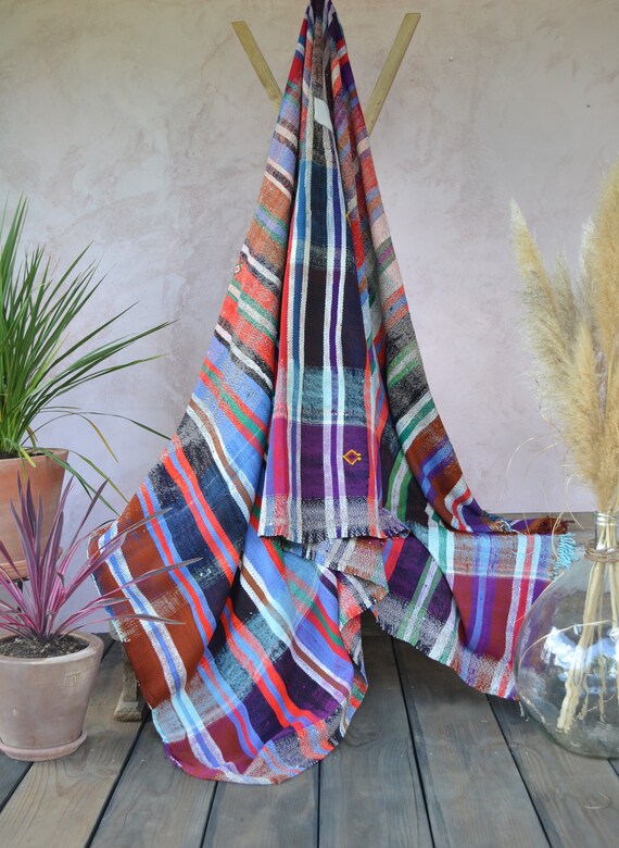 The lowry plaid luxury printed throw best sale