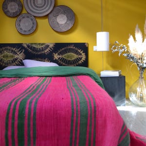 Authentic old Berber blanket XXL 180x390cm / Moroccan blanket 100% hand-woven wool / unique piece / boho