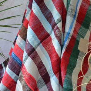 Authentic old Berber blanket 300x152 cm/ HAIK TAPIS 45/ hand-woven Moroccan blanket/ unique and vintage piece/ boho plaid