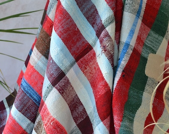 Authentic old Berber blanket 300x152 cm/ HAIK TAPIS 45/ hand-woven Moroccan blanket/ unique and vintage piece/ boho plaid