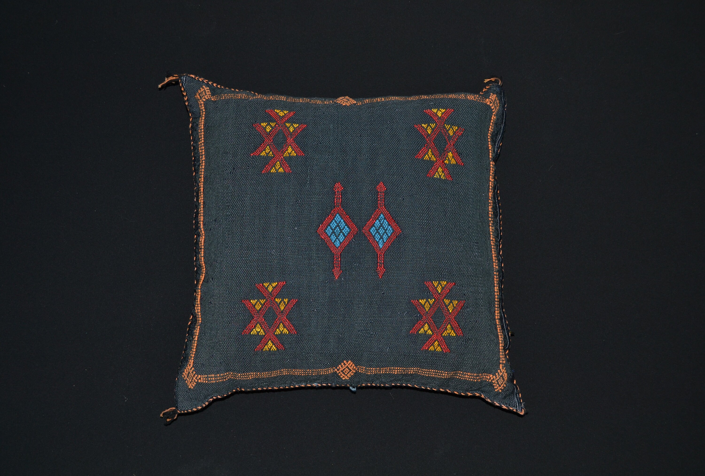 Coussin en Soie de Cactus 45x45 cm/ Coussin Sabra/ Housse + Garniture/ Artisanat Marocain/ Tissé Mai