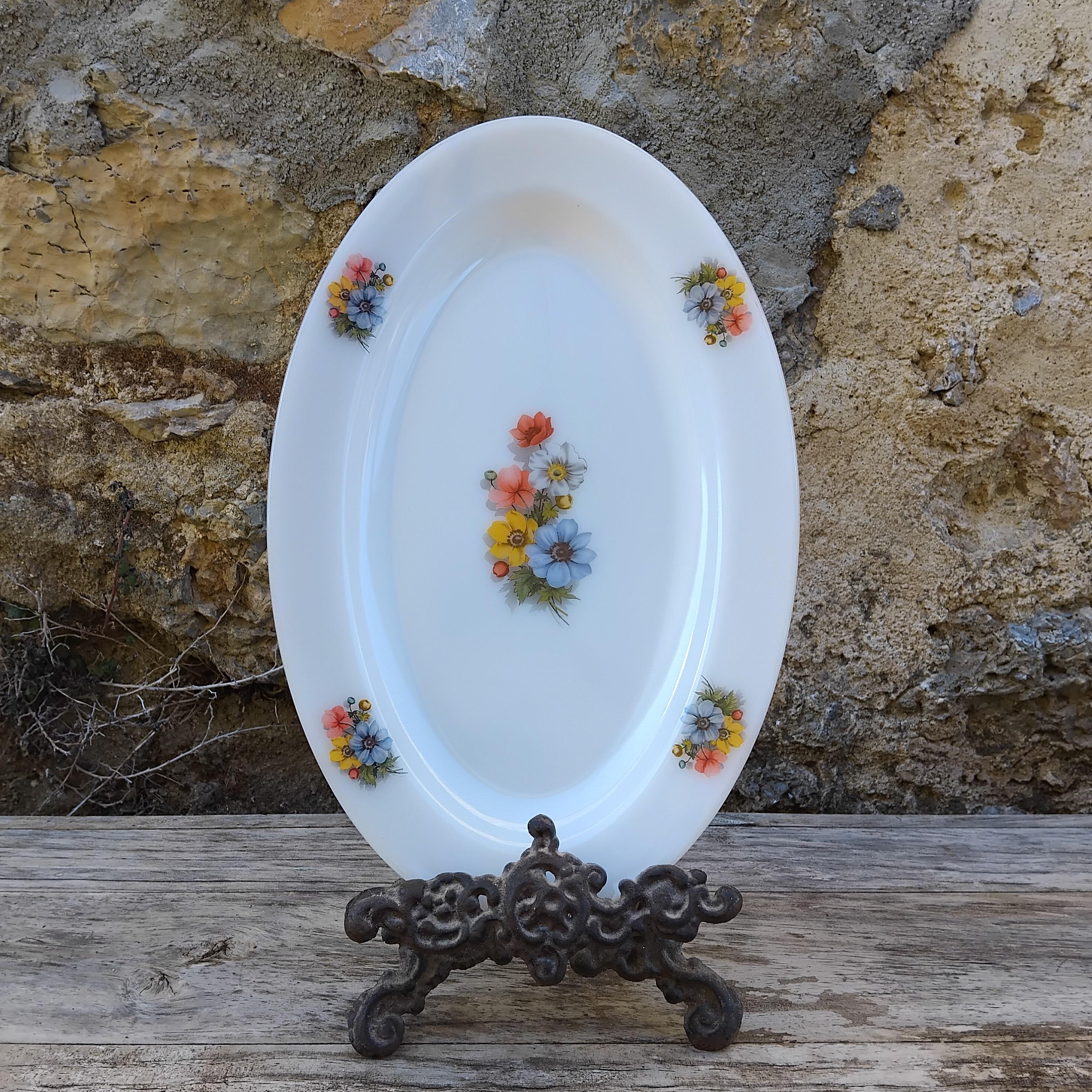 Lot 33 De 8 Grandes Assiettes Vintage Arcopal France D