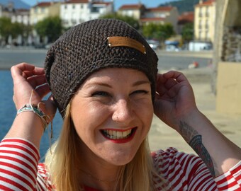 Bonnet Adulte En Laine De Mouton Filée Main - Tricoté Main En France, Couleur Naturelle - Neuf Avec étiquettes