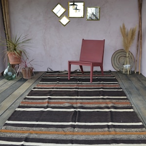 OLD MOROCCAN CARPET 160x380 cm/ pure wool carpet/ nomadic and ethnic/ unique and authentic piece/ suitable for indoor and outdoor