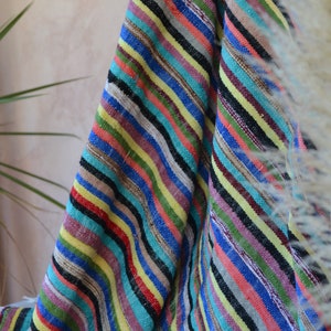 Authentic old Berber blanket 170x260 cm/ HAIK TAPIS VINTAGE 157/ hand-woven Moroccan blanket/ unique/ boho/ old fabric