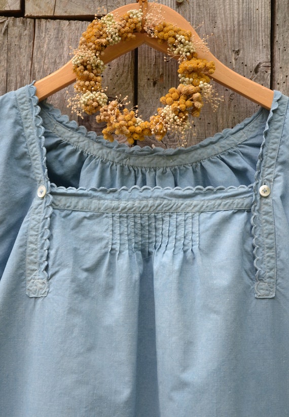 Vintage cotton dress dyed with plants/ recycled 2… - image 2