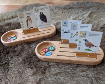 Oak - Rounded Small Board Game Component Tray & Playing Card Holder