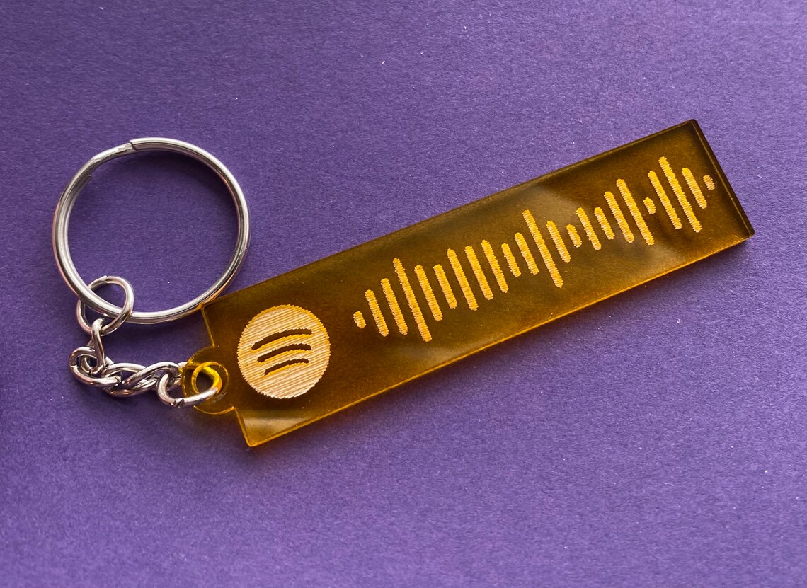 Custom Spotify Code Acrylic Laser Cut Keychain Song or | Etsy