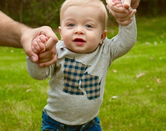 baby girl flannel onesie