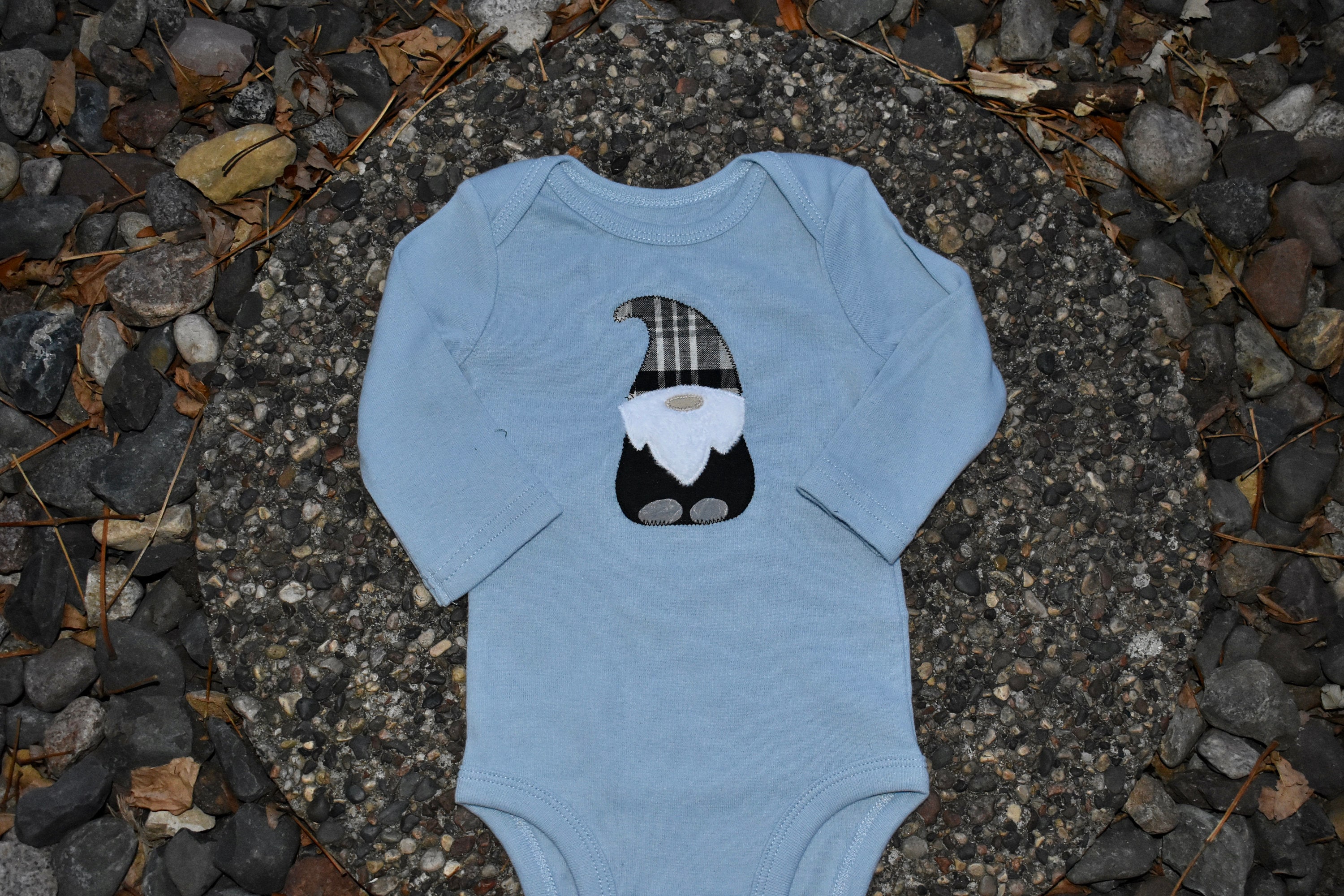 Gnome Onesie Holiday Long Sleeve Bodysuit Gender Neutral Etsy