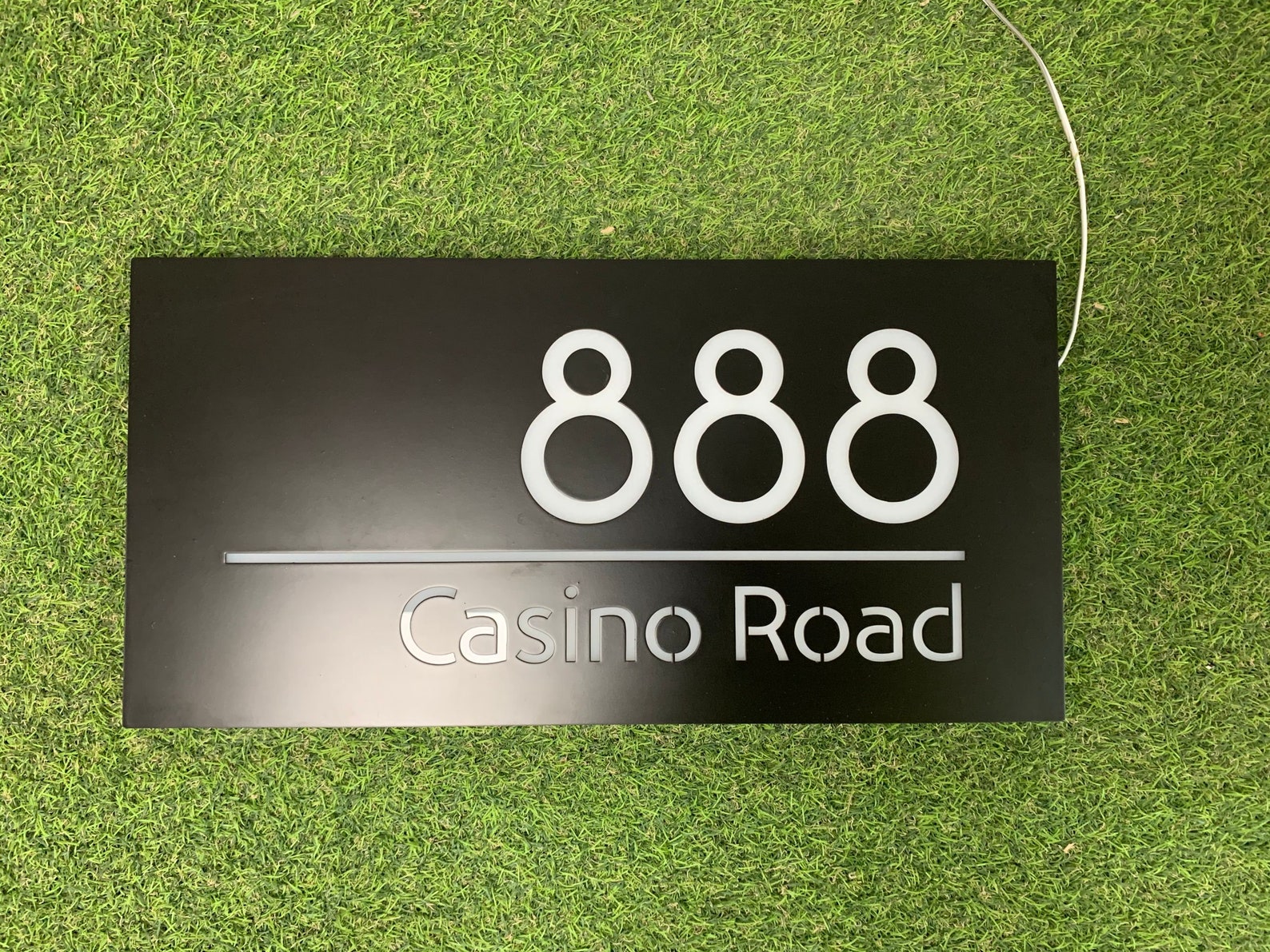 Custom Backlit Signs Address Light up Numbers Metal Address Etsy