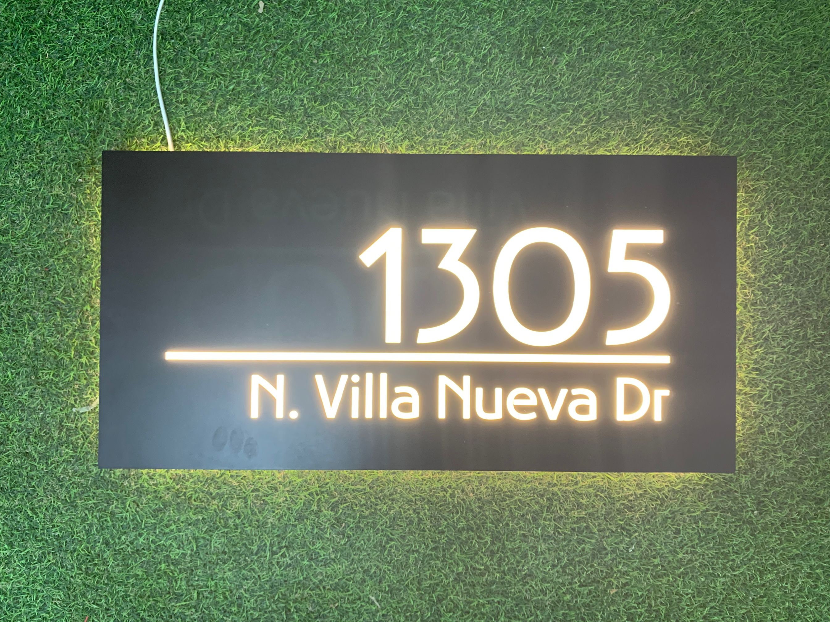 Custom Backlit Signs Address Light up Numbers Metal Address Etsy