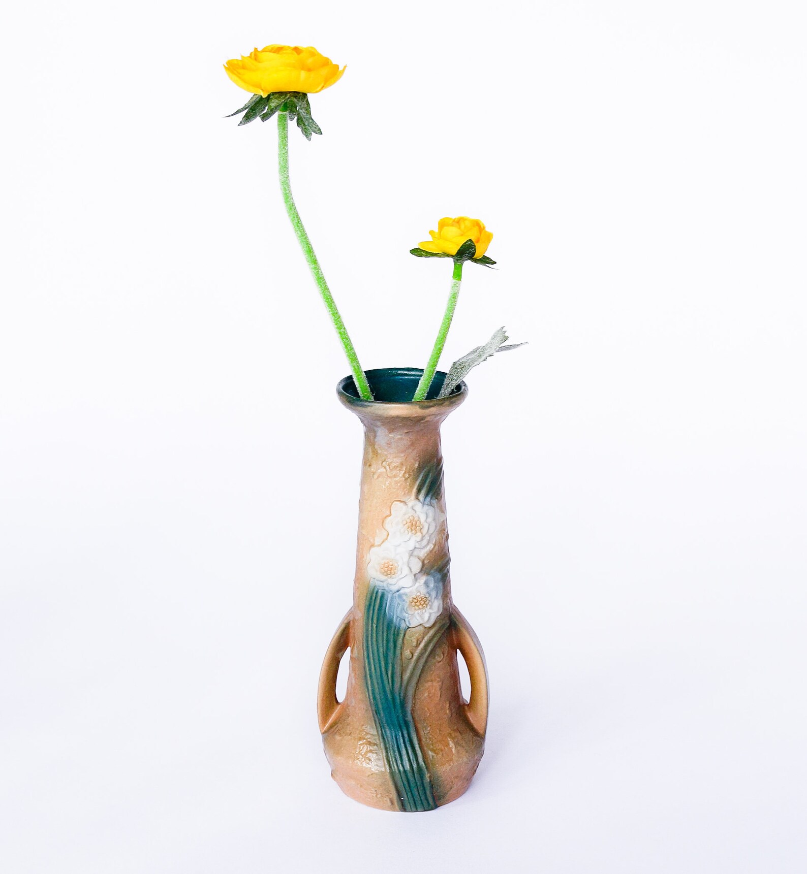 Roseville Reproduction Bud Vase Vintage Flower Vase Daffodils Design Etsy