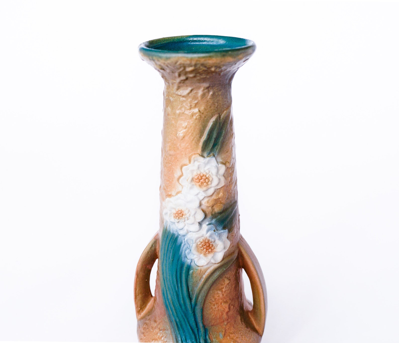 Roseville Reproduction Bud Vase Vintage Flower Vase Daffodils Design Etsy