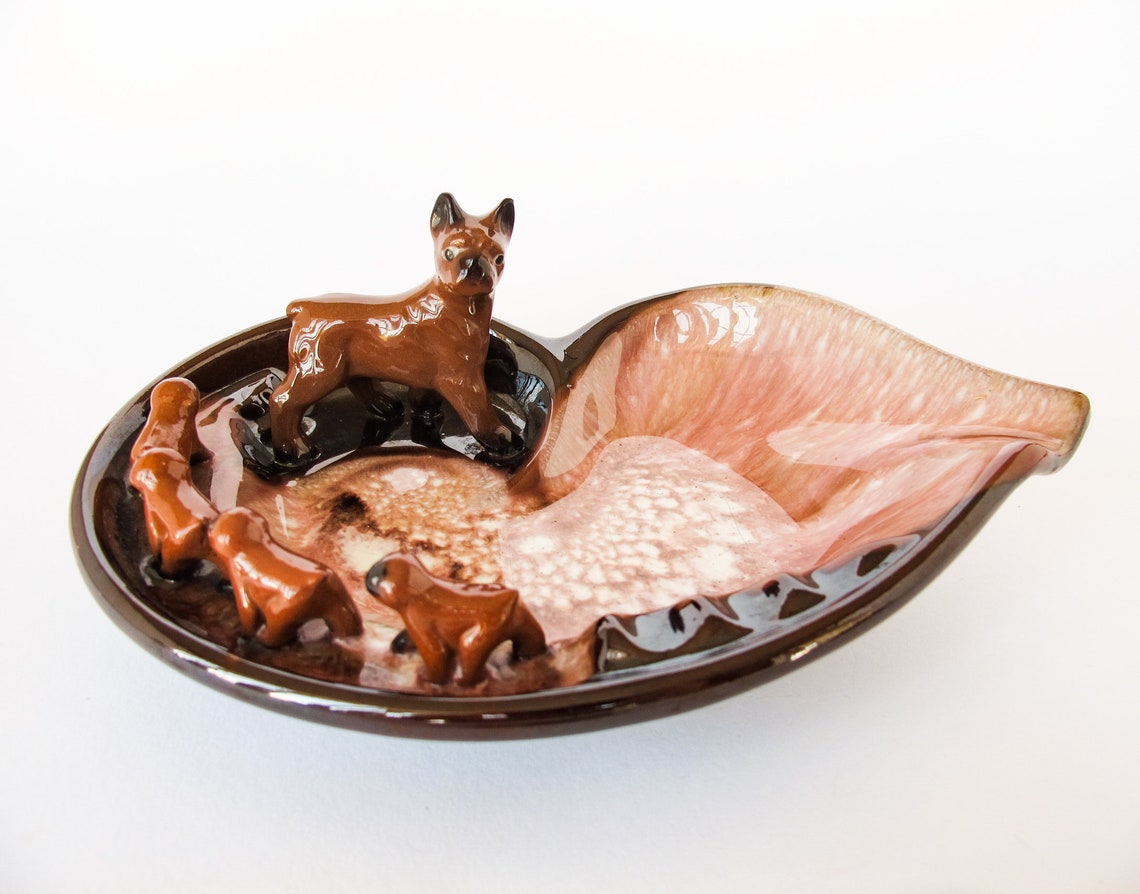 Quirky Boxer Dog Ashtray MCM Ashtray Vintage made by Tilso Etsy