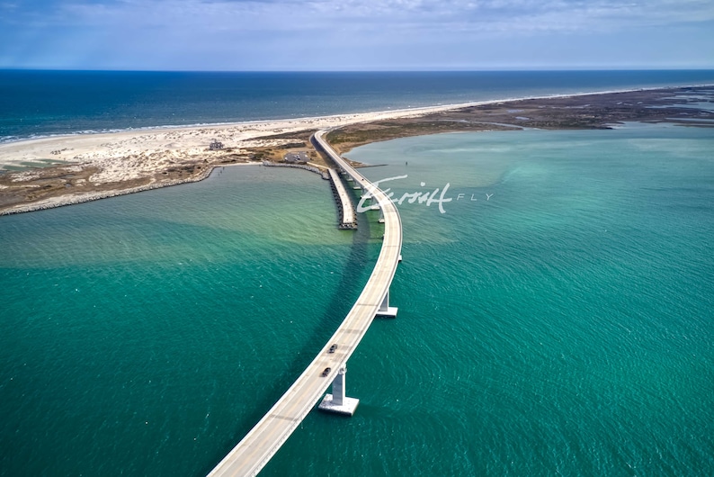 Outer Banks Photo Print Oregon Inlet Drone Aerial Photo Etsy