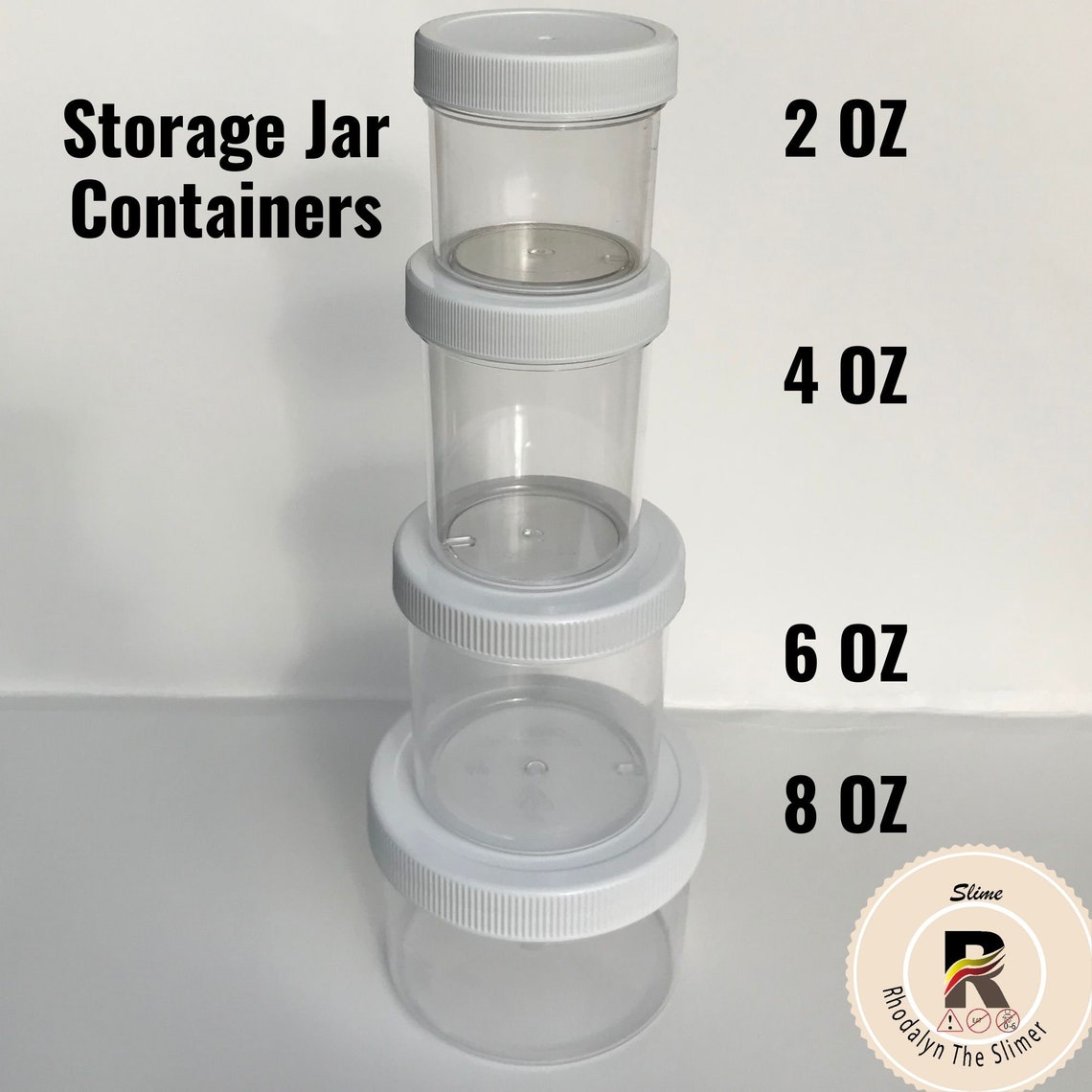 Clear Round WideMouth Plastic Jars ScrewTop Containers Etsy