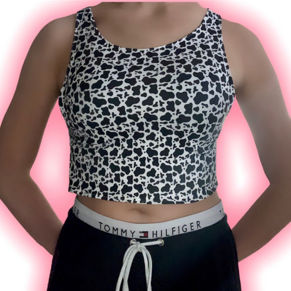 Handmade Cow Print Crop Top Etsy