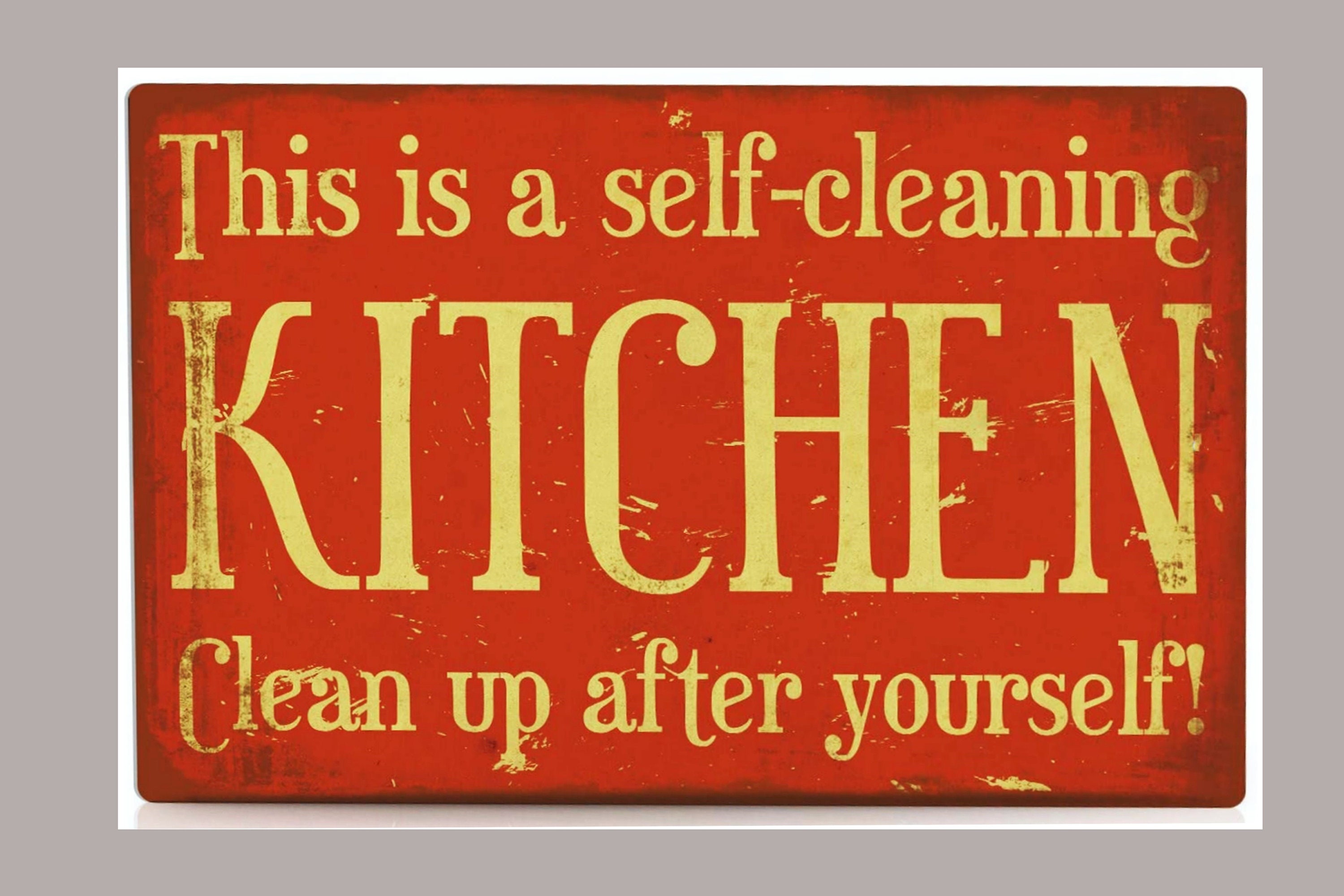 Download Self Cleaning Kitchen Sign Clean up After Yourself - Etsy