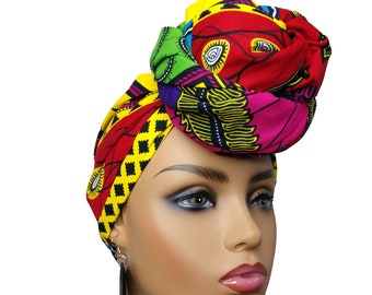 African Head Wraps For Women | Multicolor | Ankara Headwrap | Patchwork head wraps