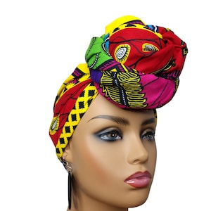 African Head Wraps For Women | Multicolor | Ankara Headwrap | Patchwork head wraps