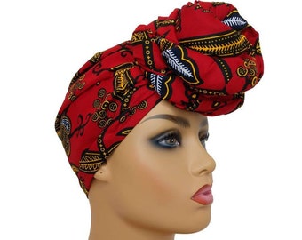 Red African Head wrap