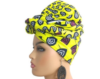 African Head Wraps For Women Neon, Ankara headscarf